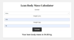 lean body mass calculator
