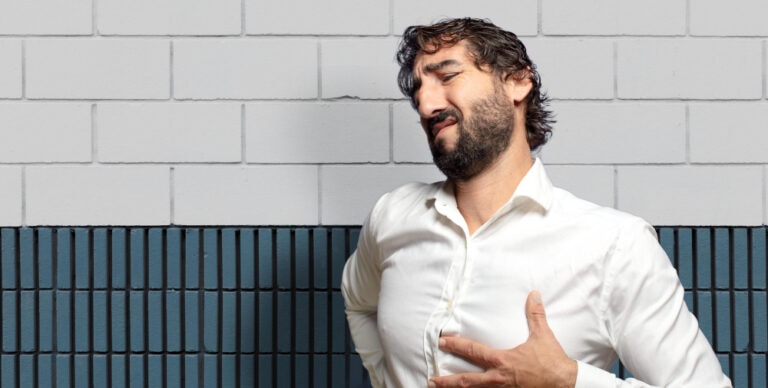 bloating and gurgling short breath