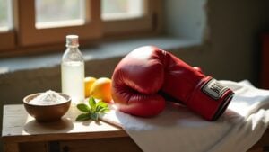 removing odor from gloves