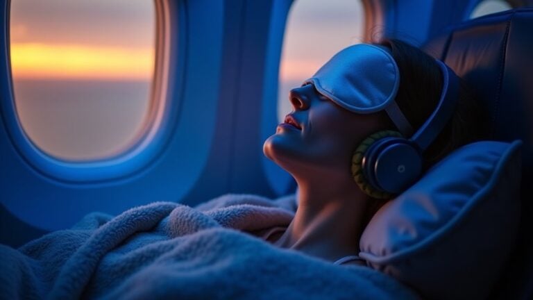 sleeping soundly during air travel