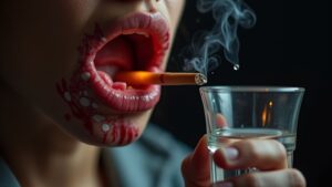 smoking worsens strep throat