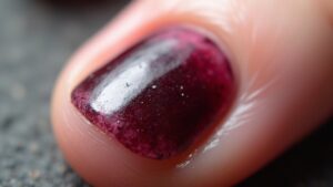 trapped blood beneath fingernail