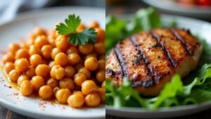 chickpeas versus chicken health comparison