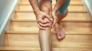 knee pain down stairs