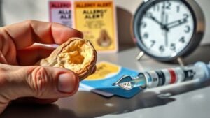 peanut allergy reaction duration