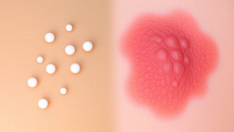 skin condition distinguishing characteristics