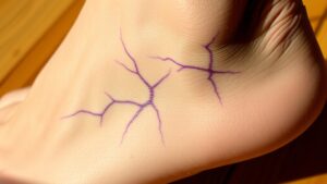 sudden foot vein bulging