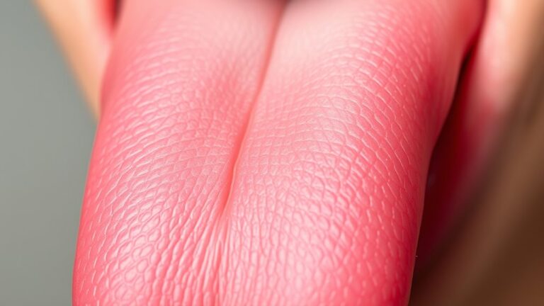 tongue with wavy edges